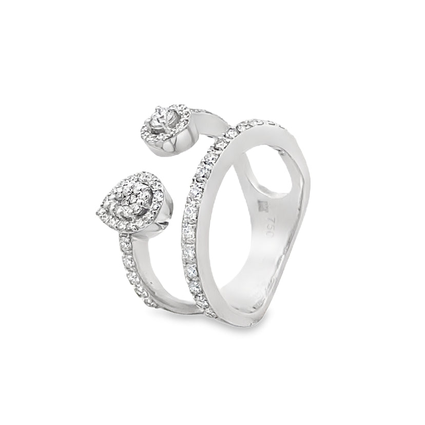 Open Halo Diamond Ring