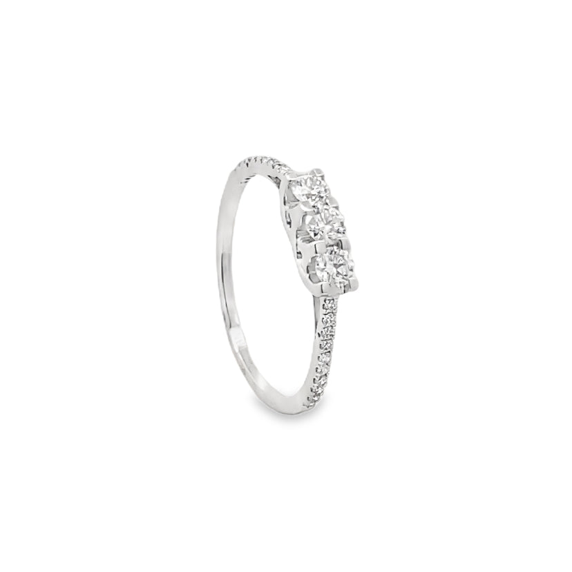 Triple Round Diamond Ring Secondary image