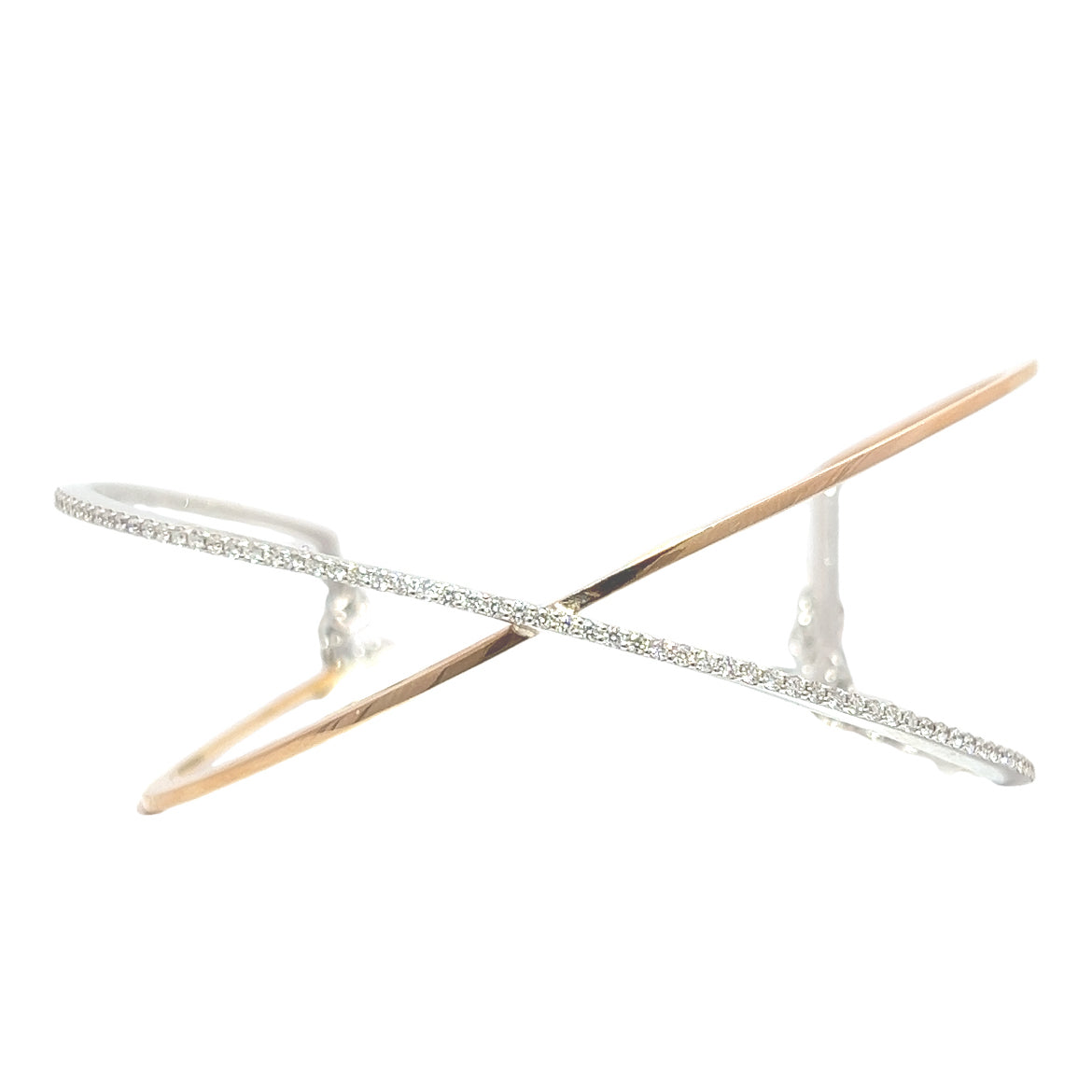Criss Cross Diamond Bangle Bracelet
