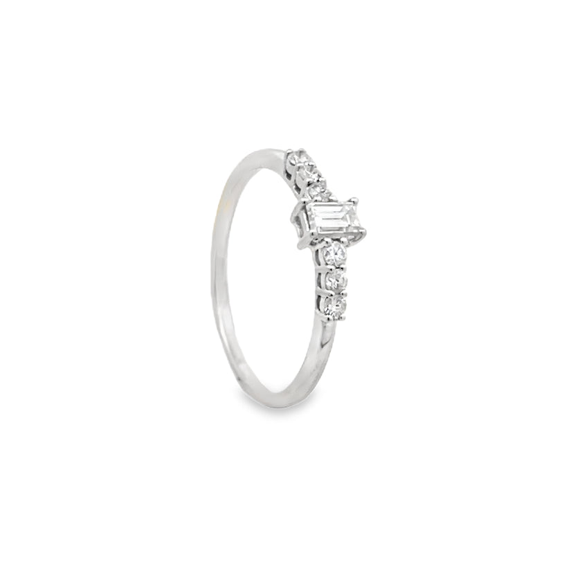 Baguette Three Stone Diamond Ring