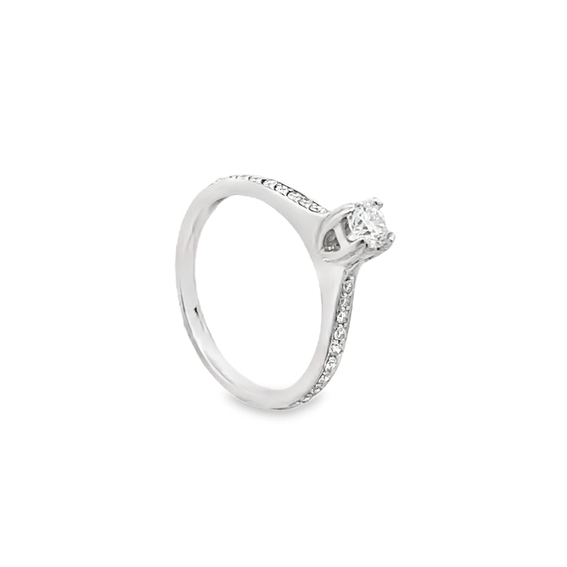 Pavé Solitaire Diamond Ring Secondary image
