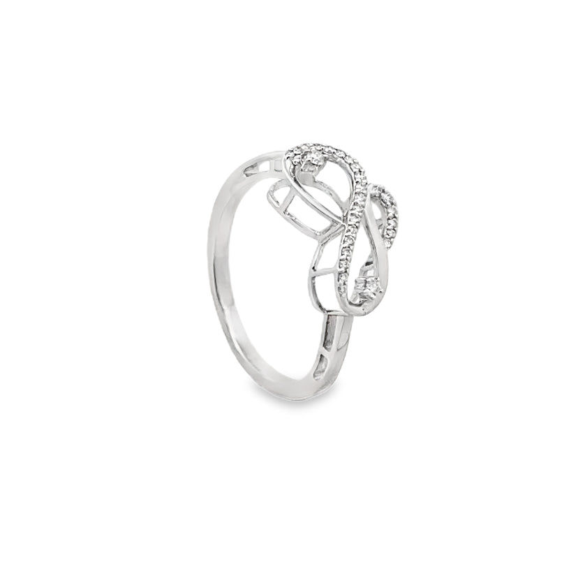 Infinity Diamond Ringin 18K white gold