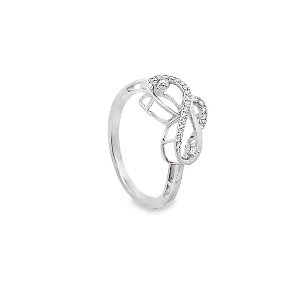 Infinity Diamond Ringin 18K white gold