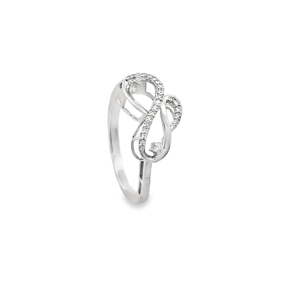 Infinity Diamond Ringin 18K white gold
