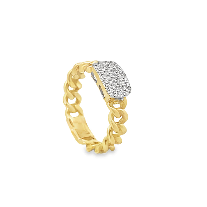 Elegant Gold Chain Ring