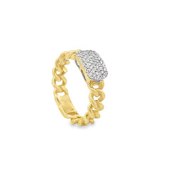 Elegant Gold Chain Ring