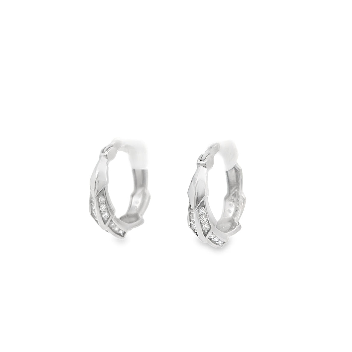 Elegant Diamond Hoop Earrings