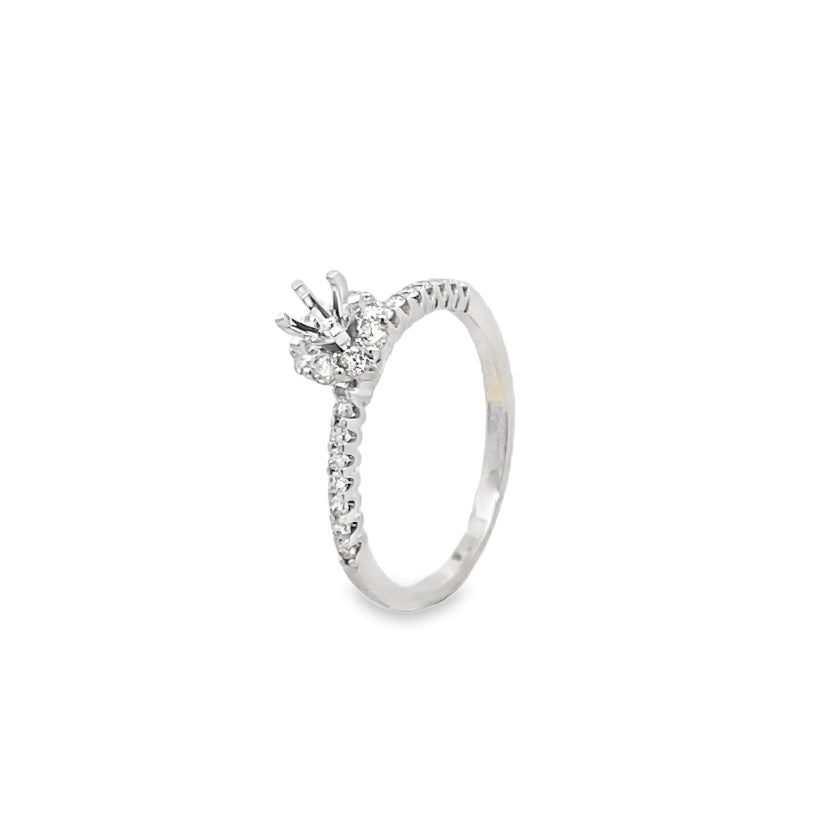 Round Halo Diamond Engagement Ring Main image