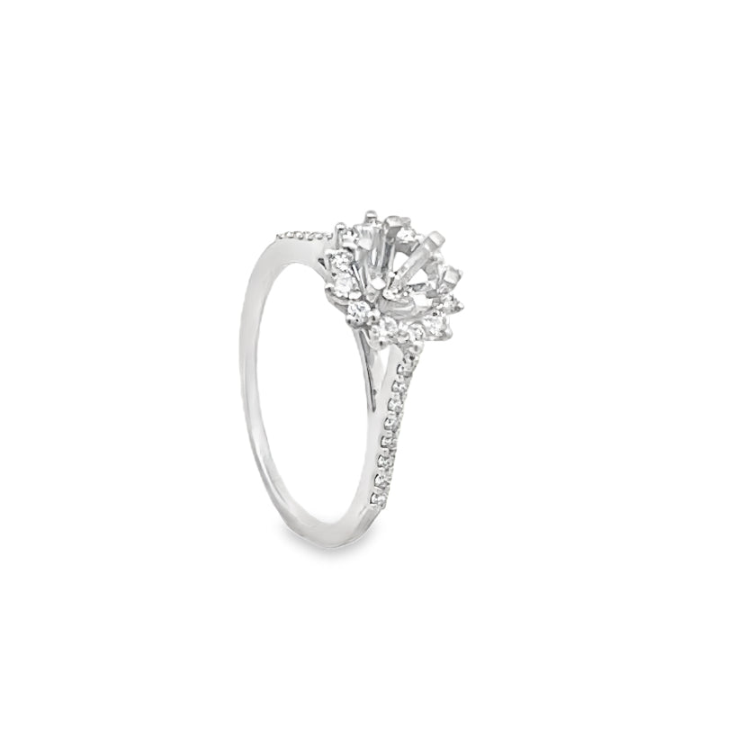 Floral Pavé Engagement Ring Secondary image