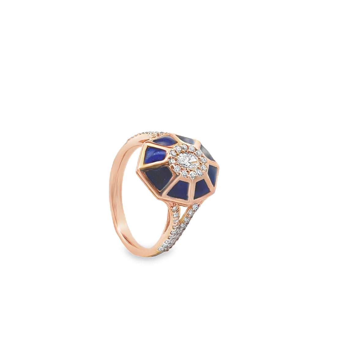 Elegant Geometric Rose Gold Ring