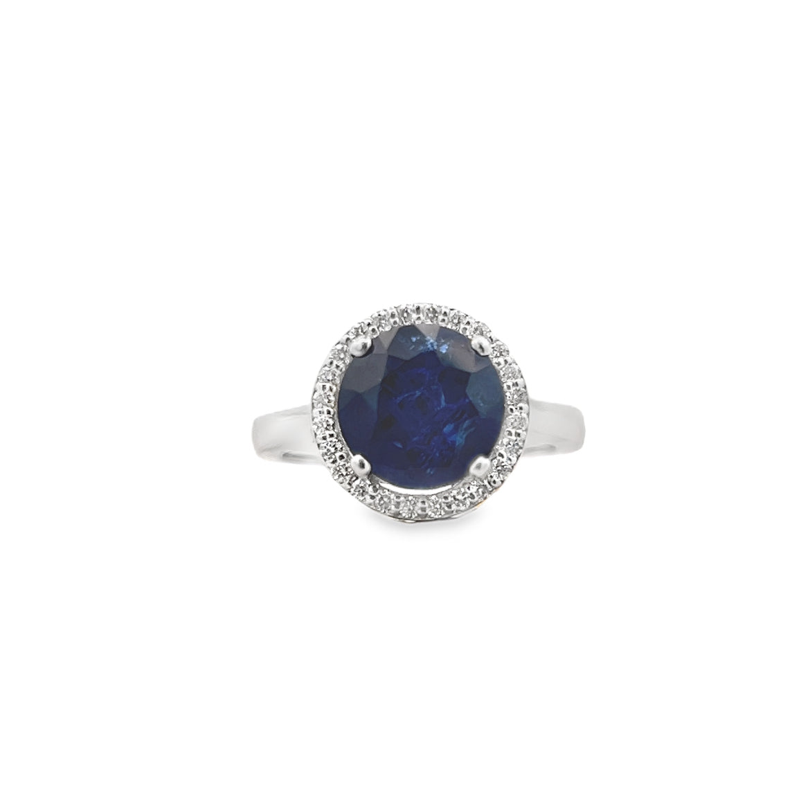 Oval Sapphire Halo Diamond Ring