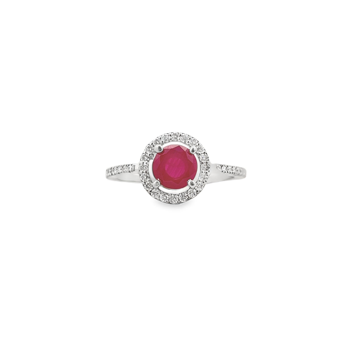 Ruby Halo Diamond Ring Main image