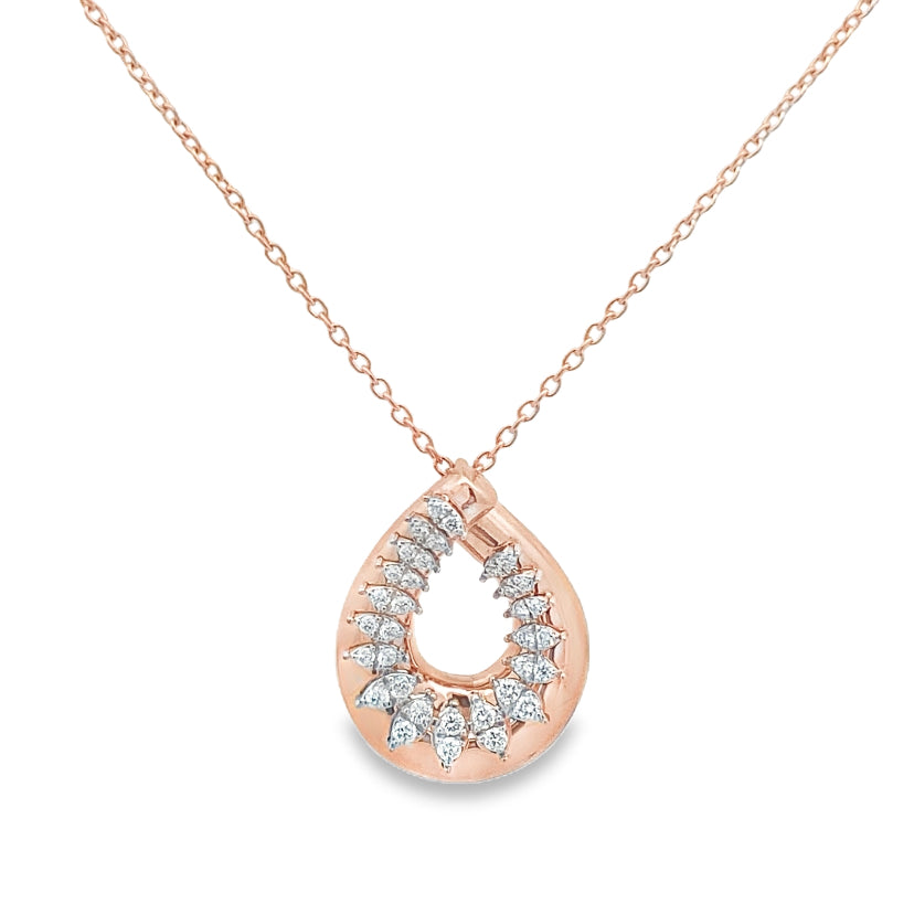 Pear Diamond Drop Pendant Necklace Main image