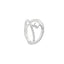 Open Heart Diamond Ring