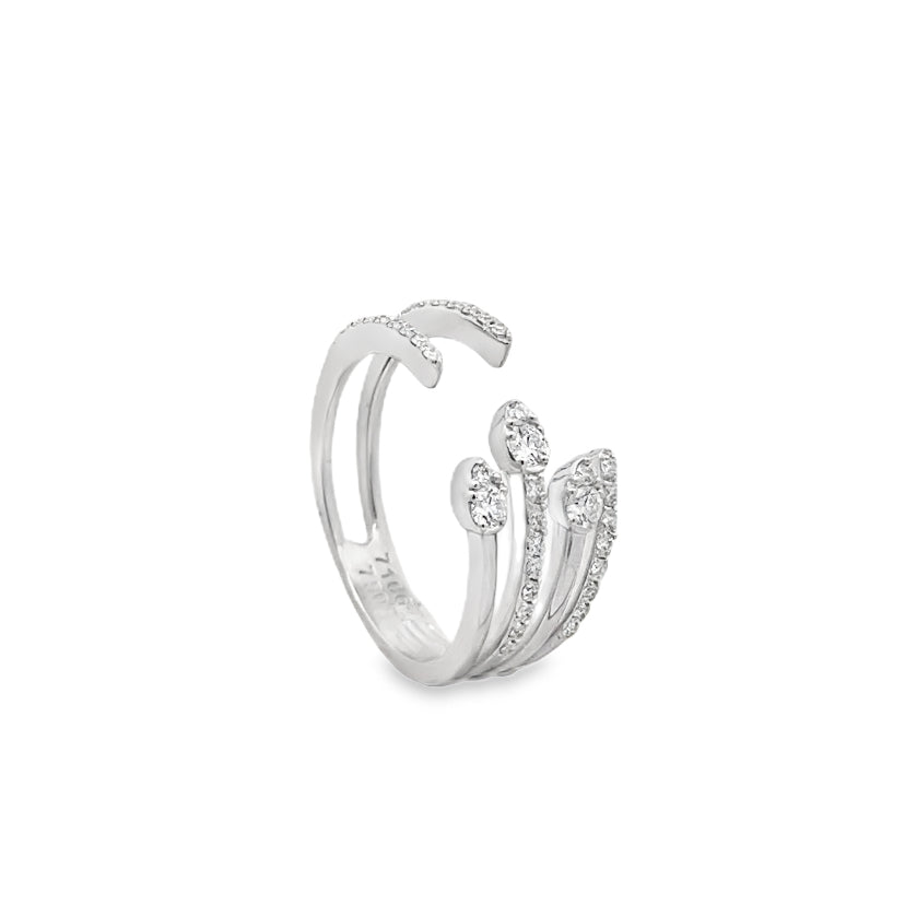 Floral Open Diamond Ring