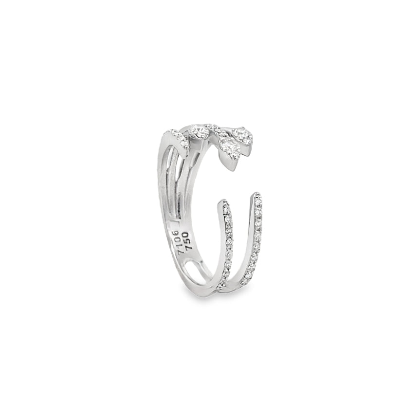 Floral Open Diamond Ring