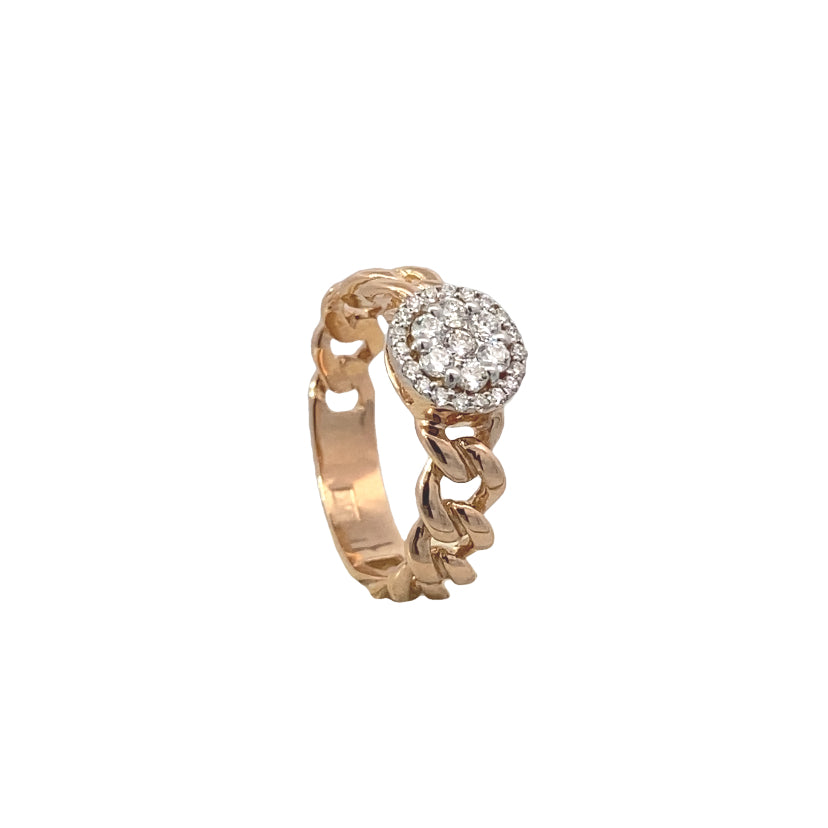 Elegant Gold Chain Ring