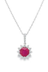 Elegant Ruby Pendant Necklace