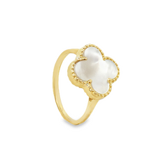 Mother of Pearl ring in 18k gold