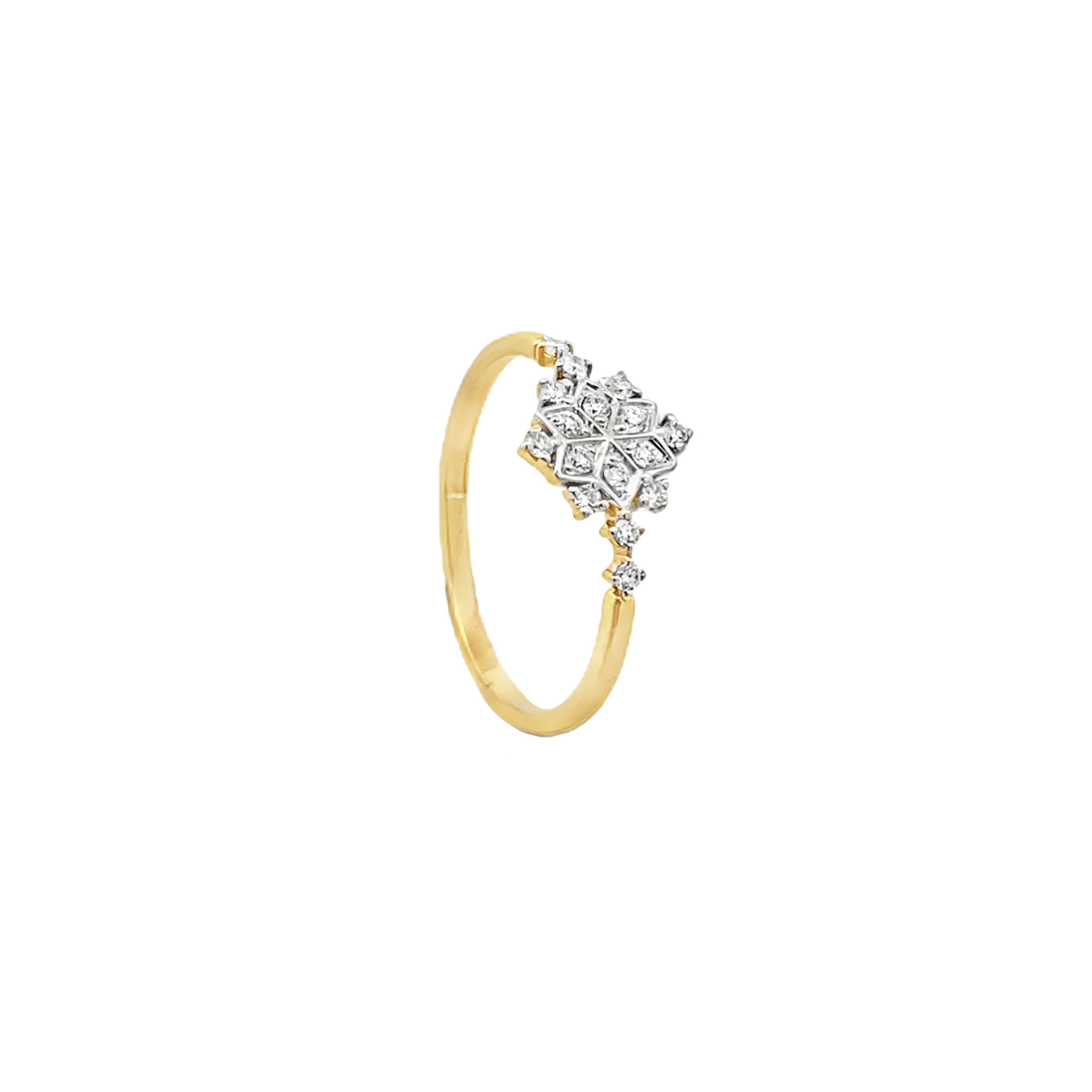 Geometric Cluster Diamond Ring Main image