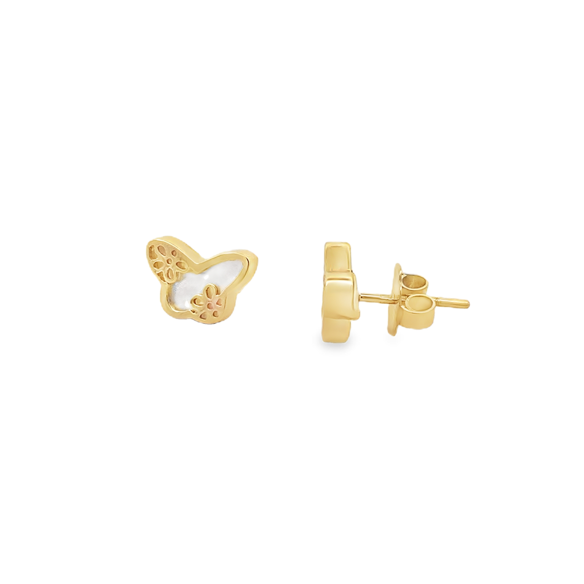 Mother of Pearl  Earrings in 18k Gold