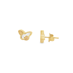 Mother of Pearl  Earrings in 18k Gold