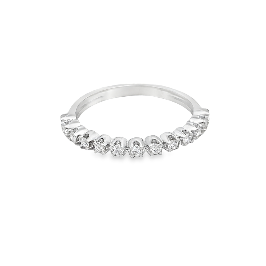Half Eternity Diamond Ring In 18K Gold