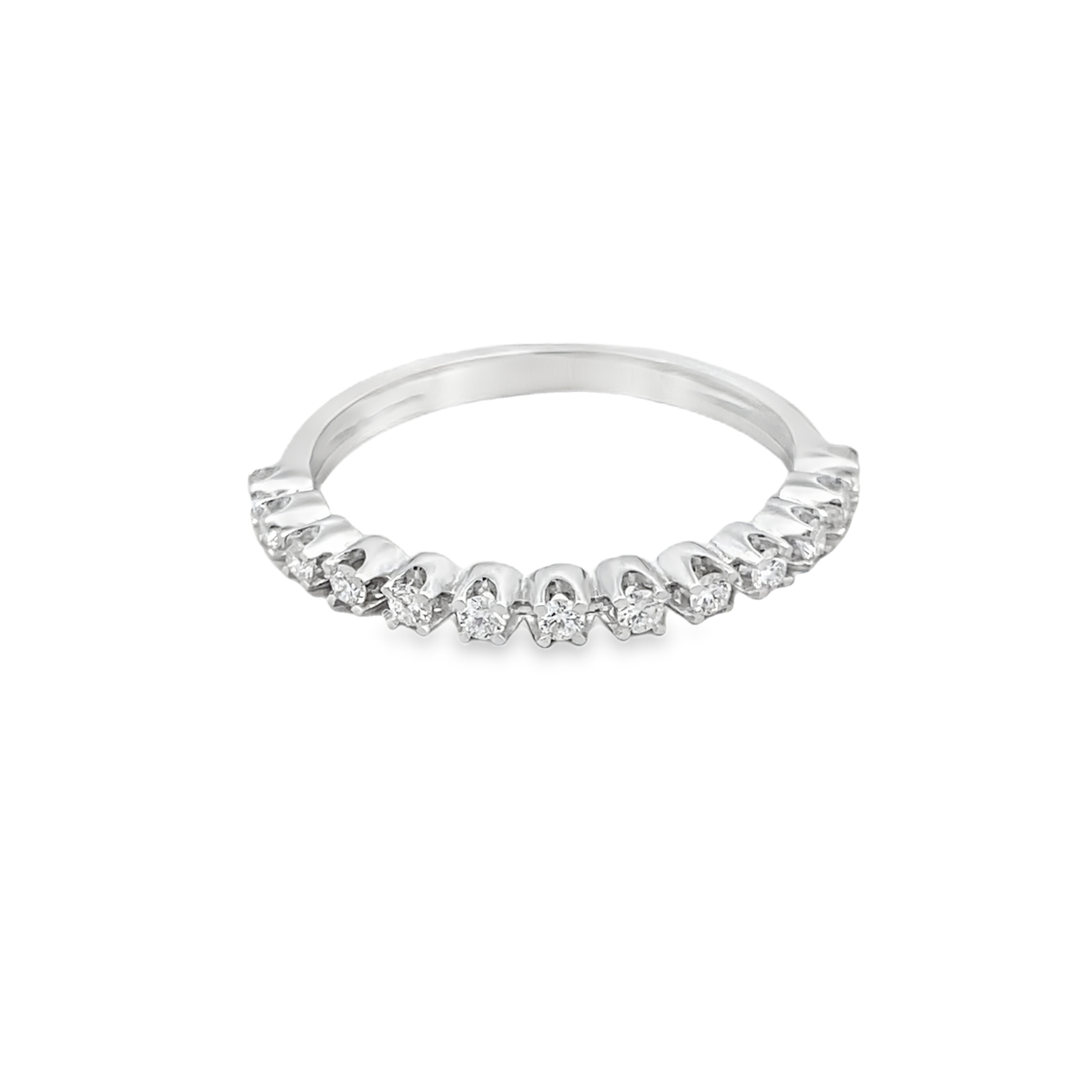 Half Eternity Diamond Ring In 18K Gold