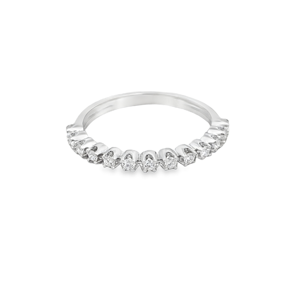 Half Eternity Diamond Ring In 18K Gold
