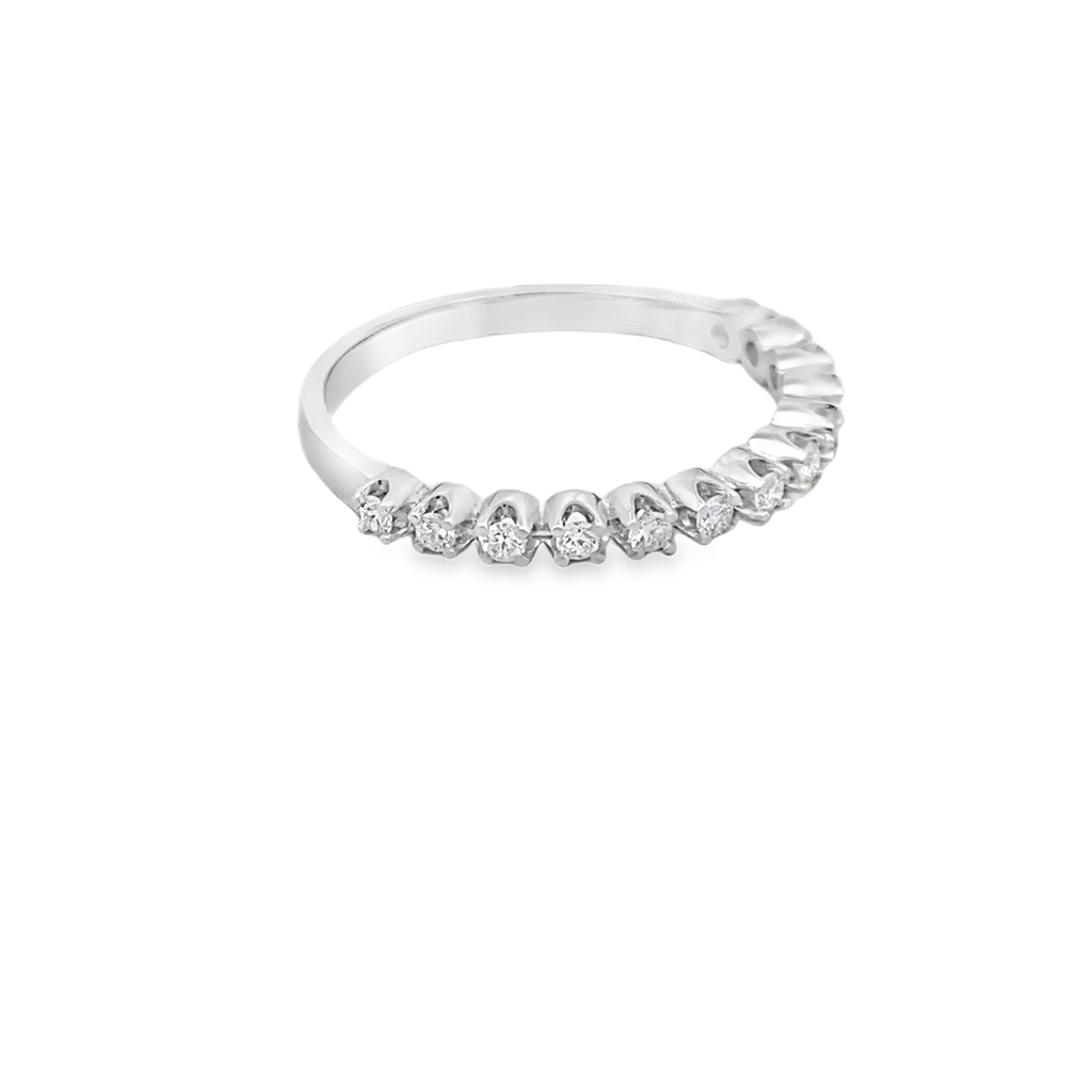 Half Eternity Diamond Ring In 18K Gold