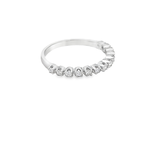 Half Eternity Diamond Ring In 18K Gold