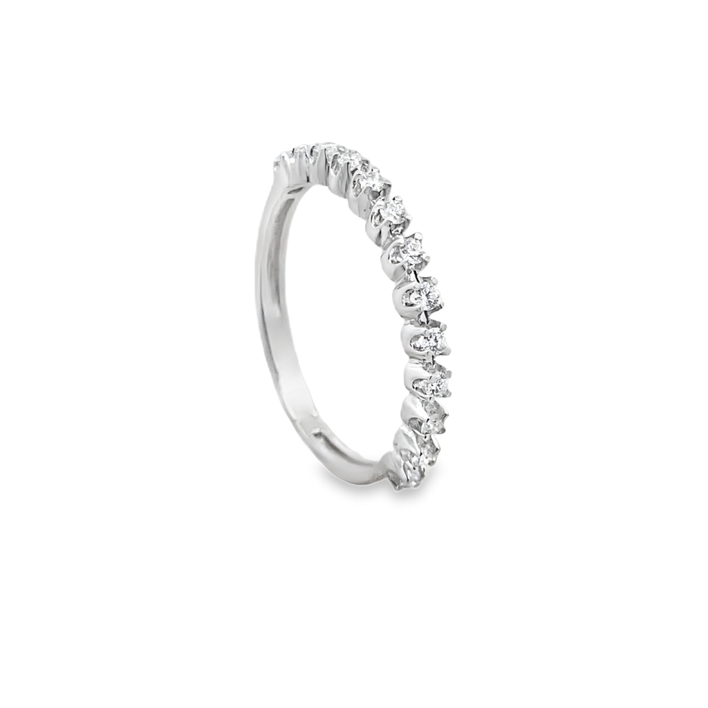 Half Eternity Diamond Ring In 18K Gold