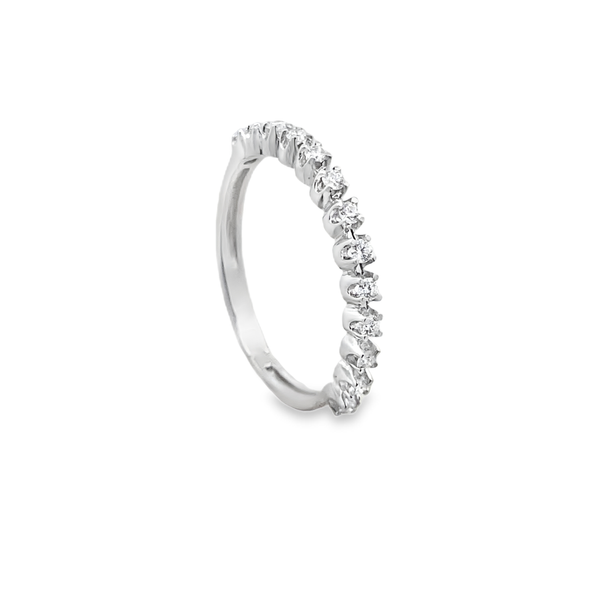 Half Eternity Diamond Ring In 18K Gold