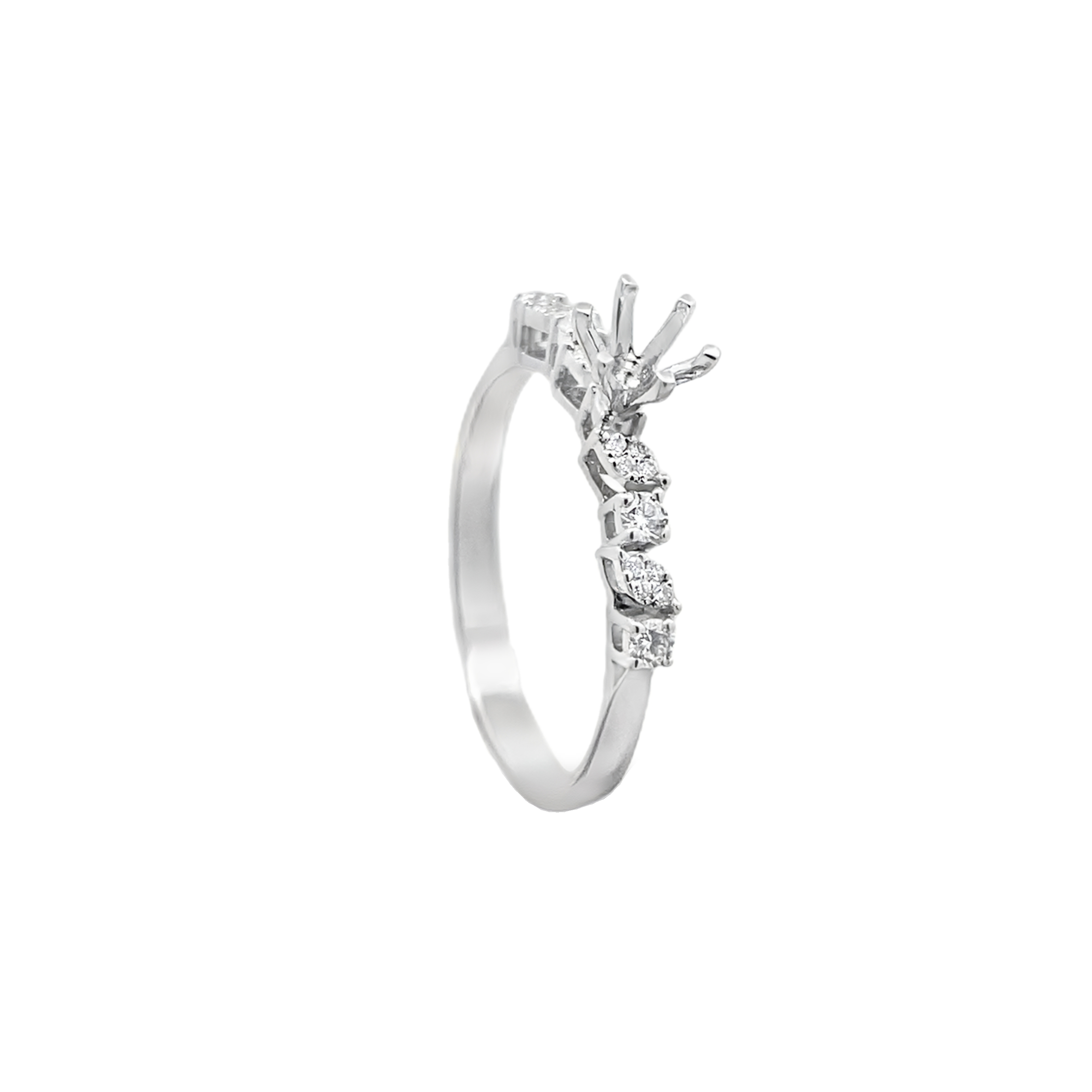 Round Diamond Engagement Ring Setting Secondary image