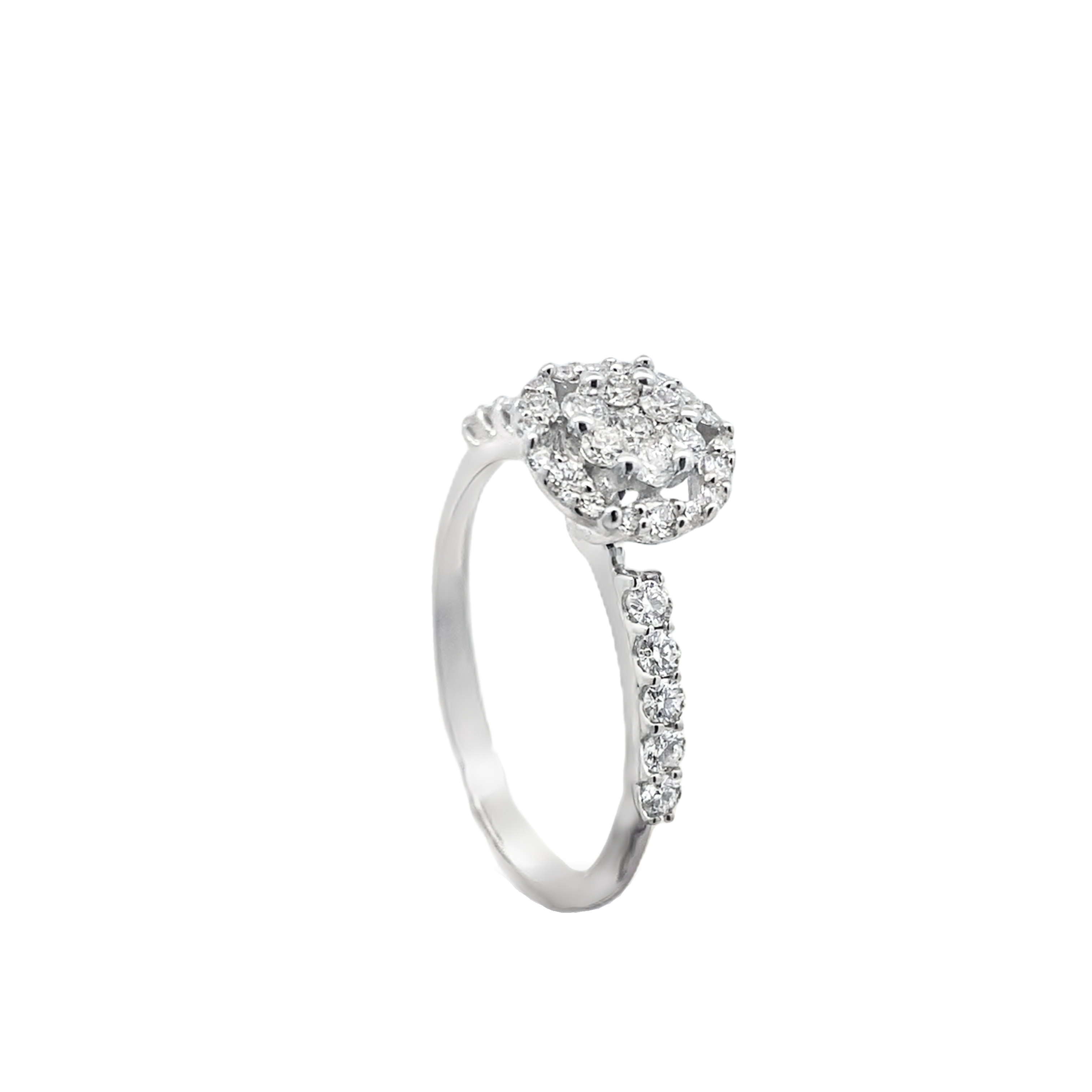 Oval Halo Diamond Ring Main image