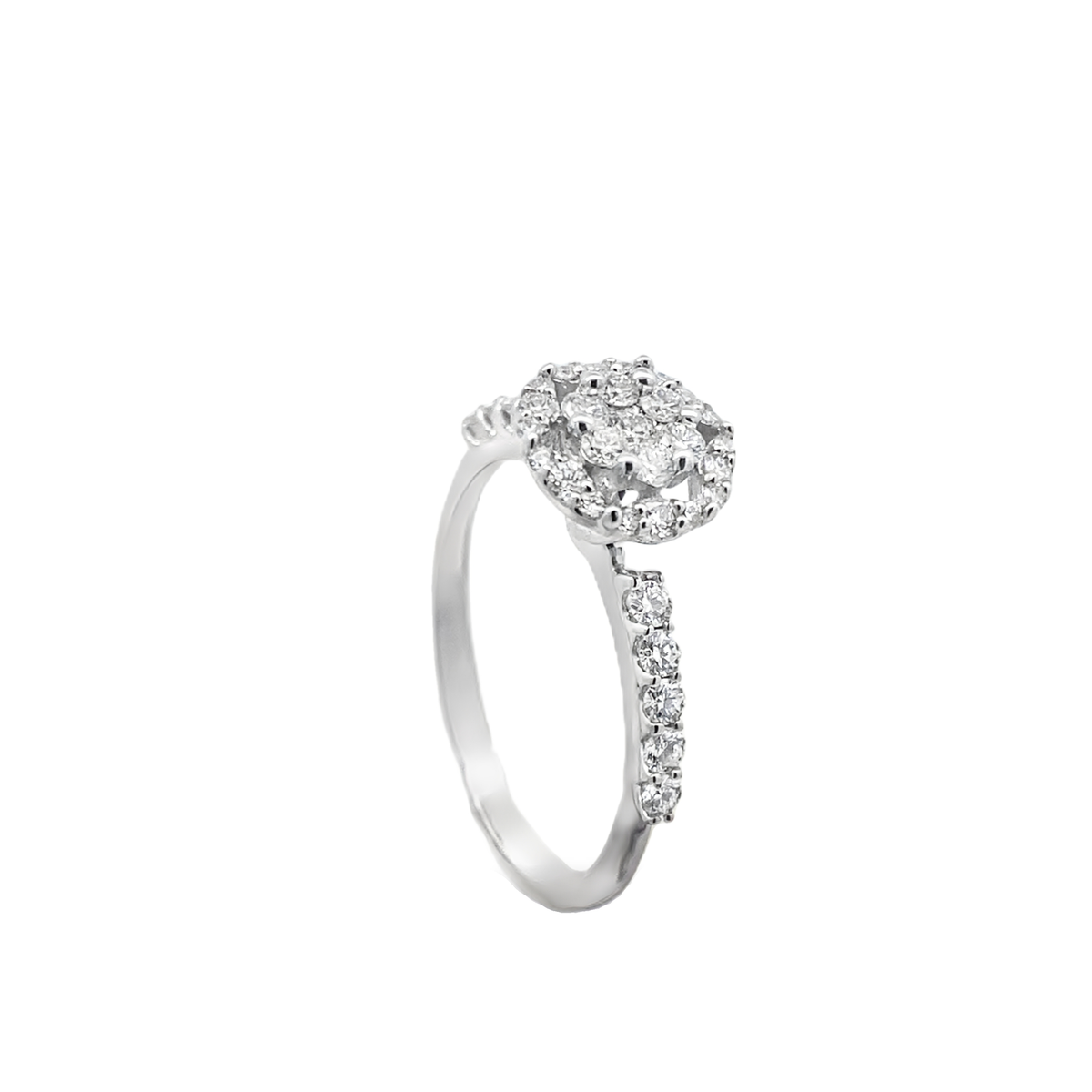 Elegant Diamond Halo Engagement Ring