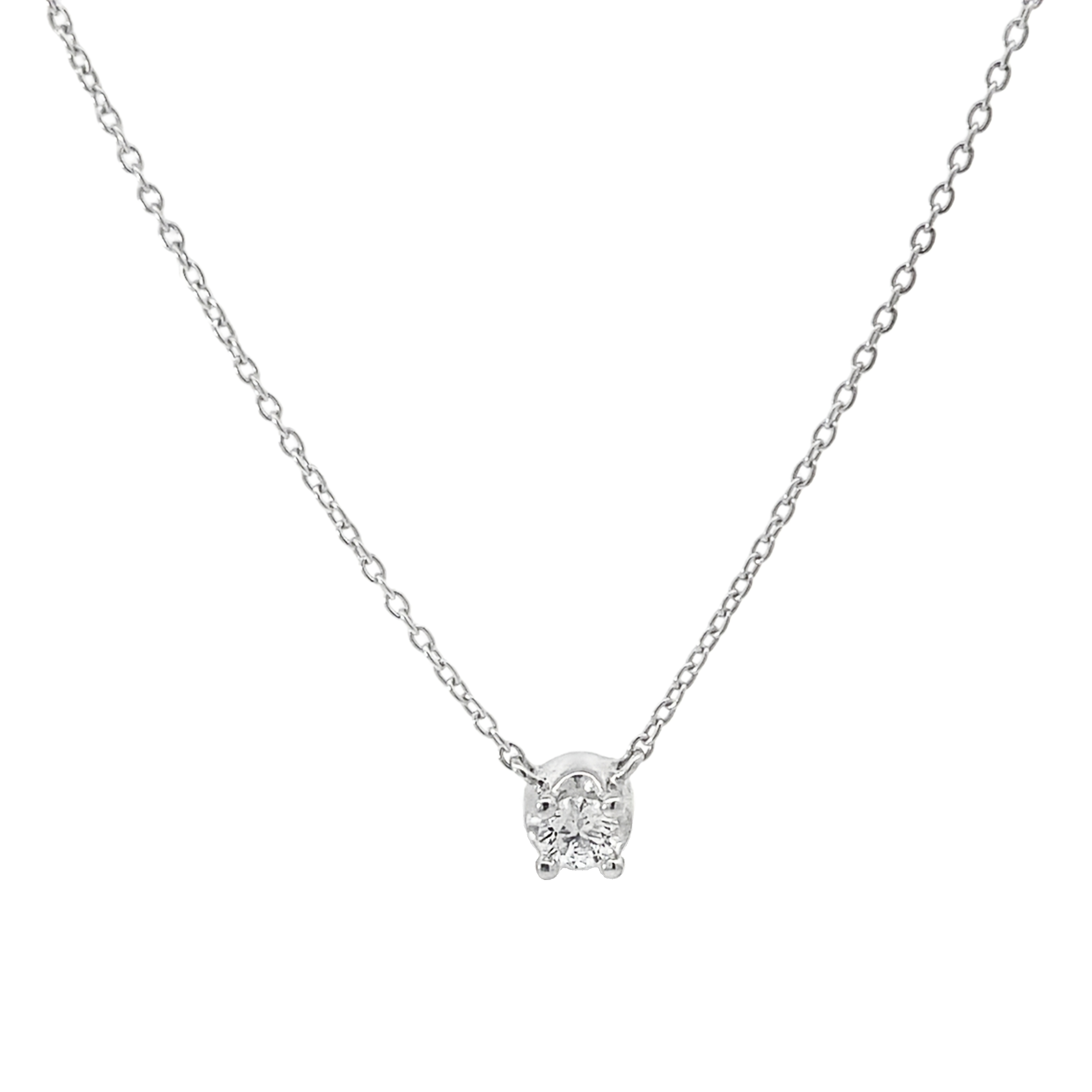 Solitaire Diamond Pendant Necklace Main image