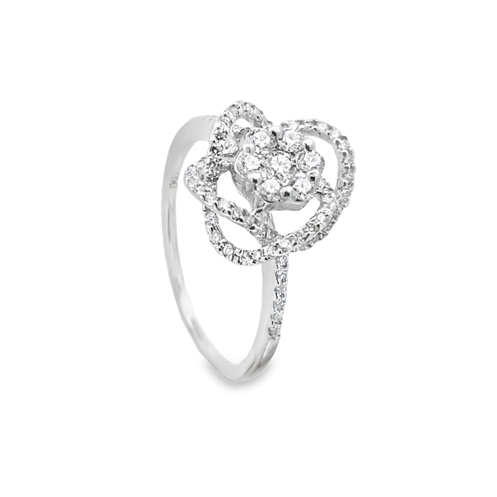 Elegant Floral Diamond Ring