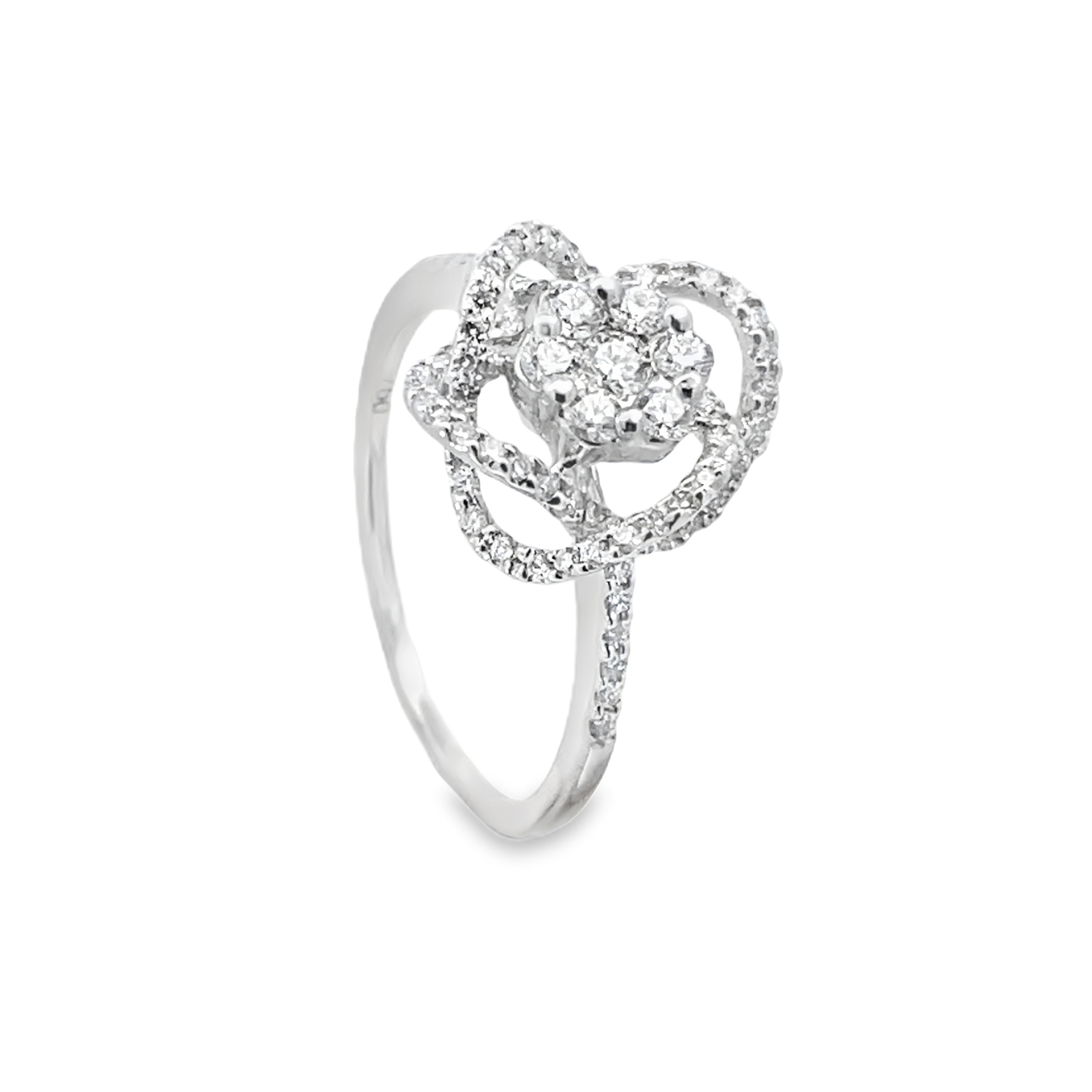 Elegant Floral Diamond Ring