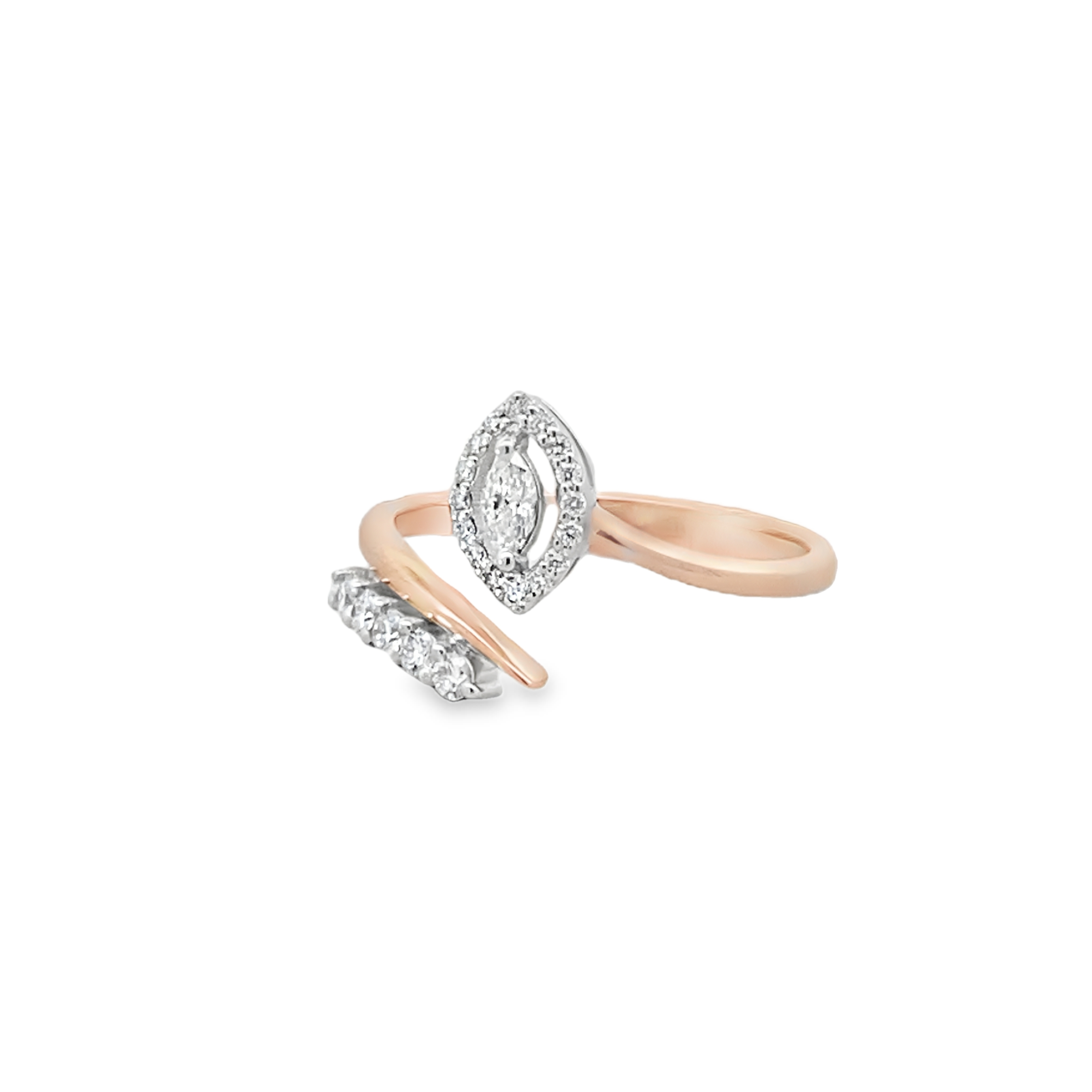 Marquise Halo Wrap Ring Secondary image