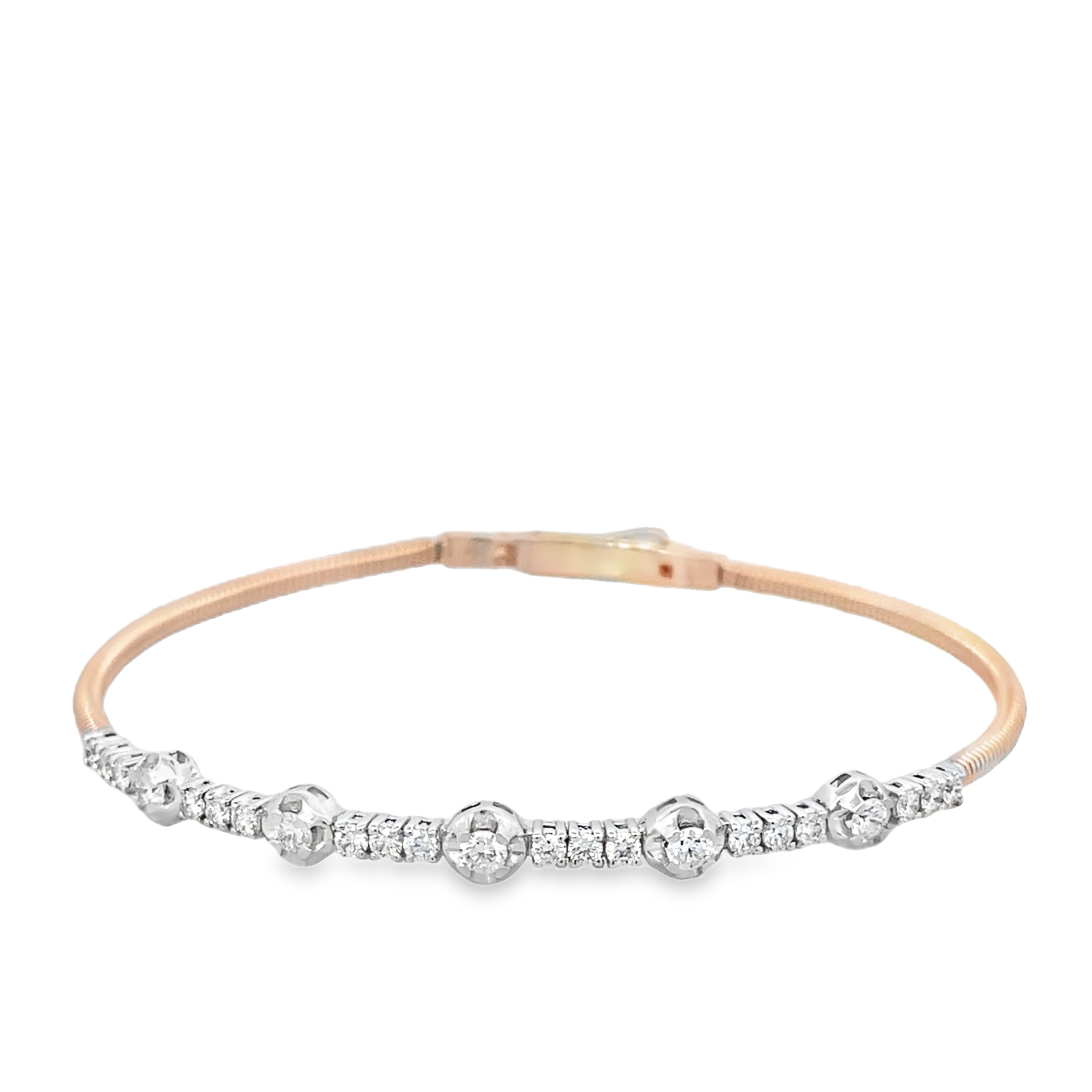 Diamond Station Bangle Bracelet Main image