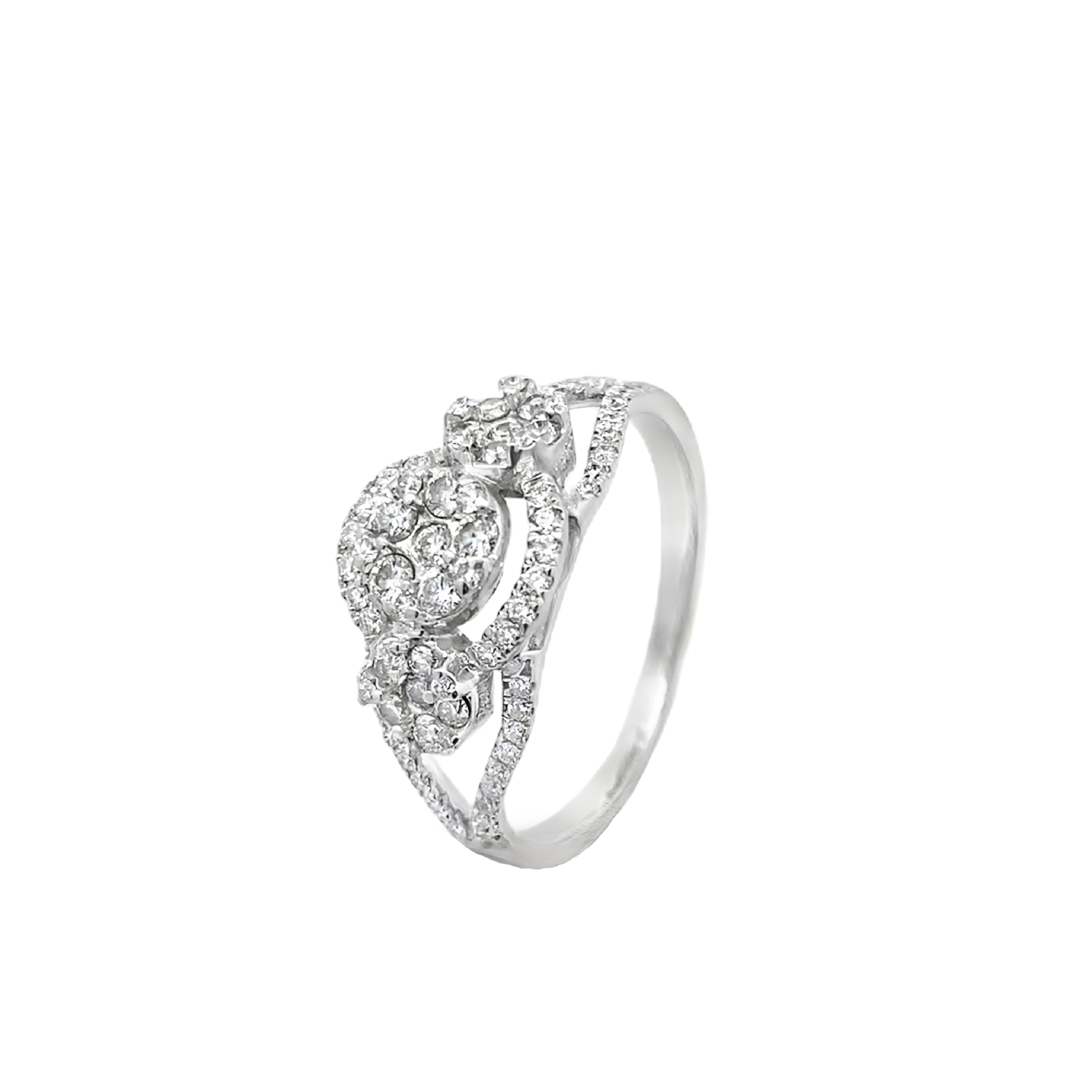 White Gold Multistone Diamond Ring