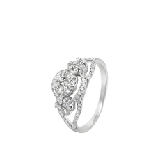 White Gold Multistone Diamond Ring
