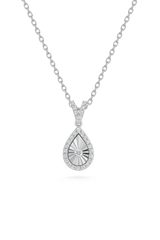 White gold necklace with diamonds