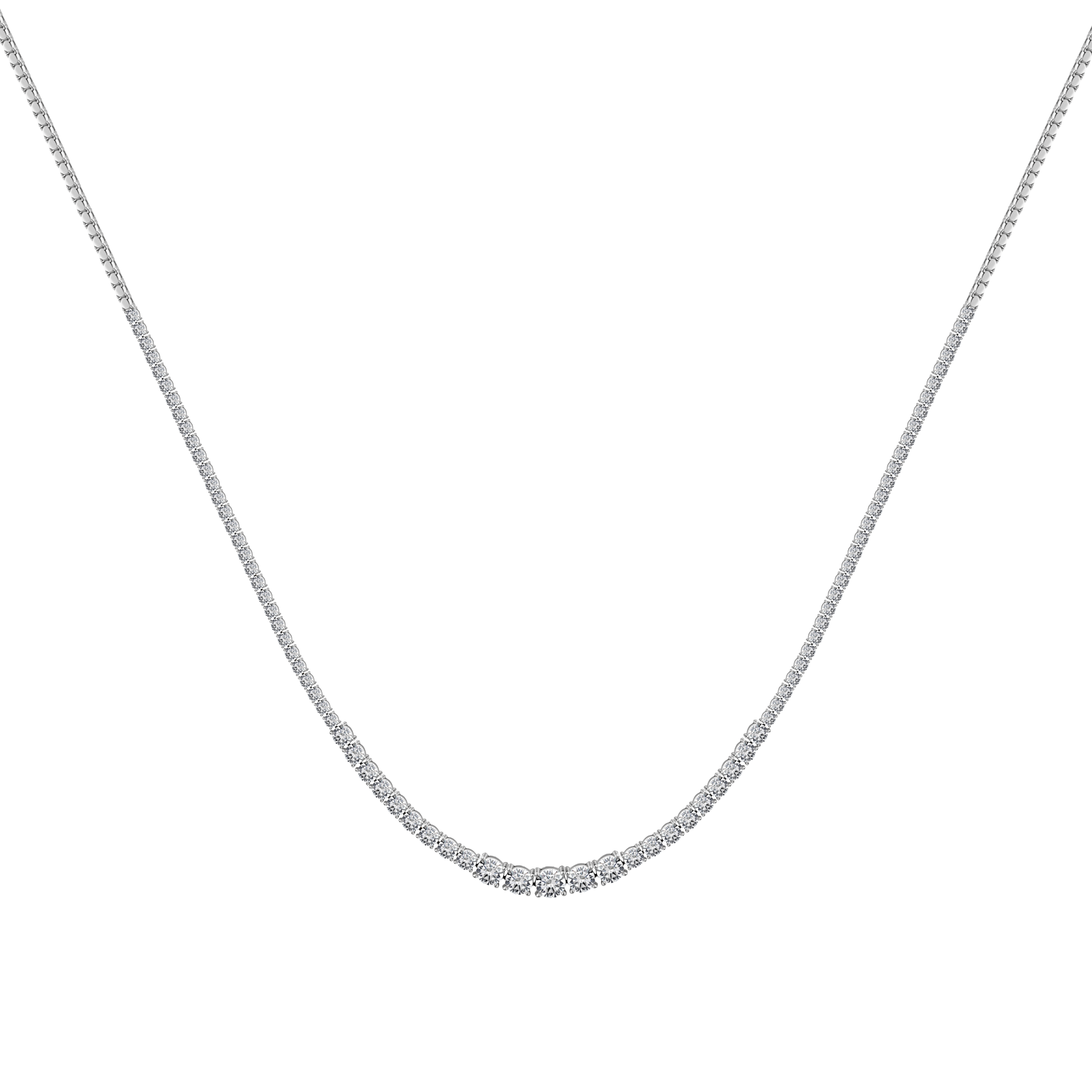 Graduated Diamond Tennis Necklace Main image