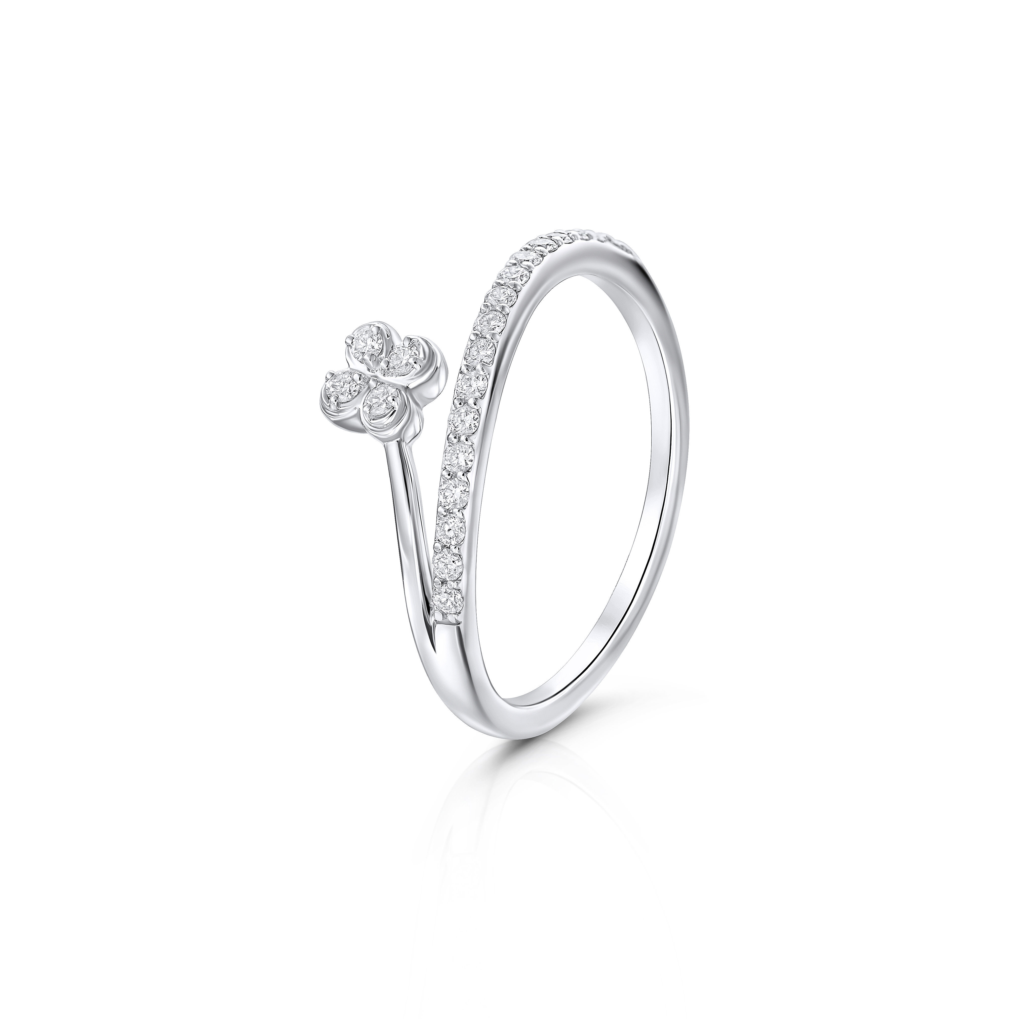 Floral Open Diamond Ring Main image