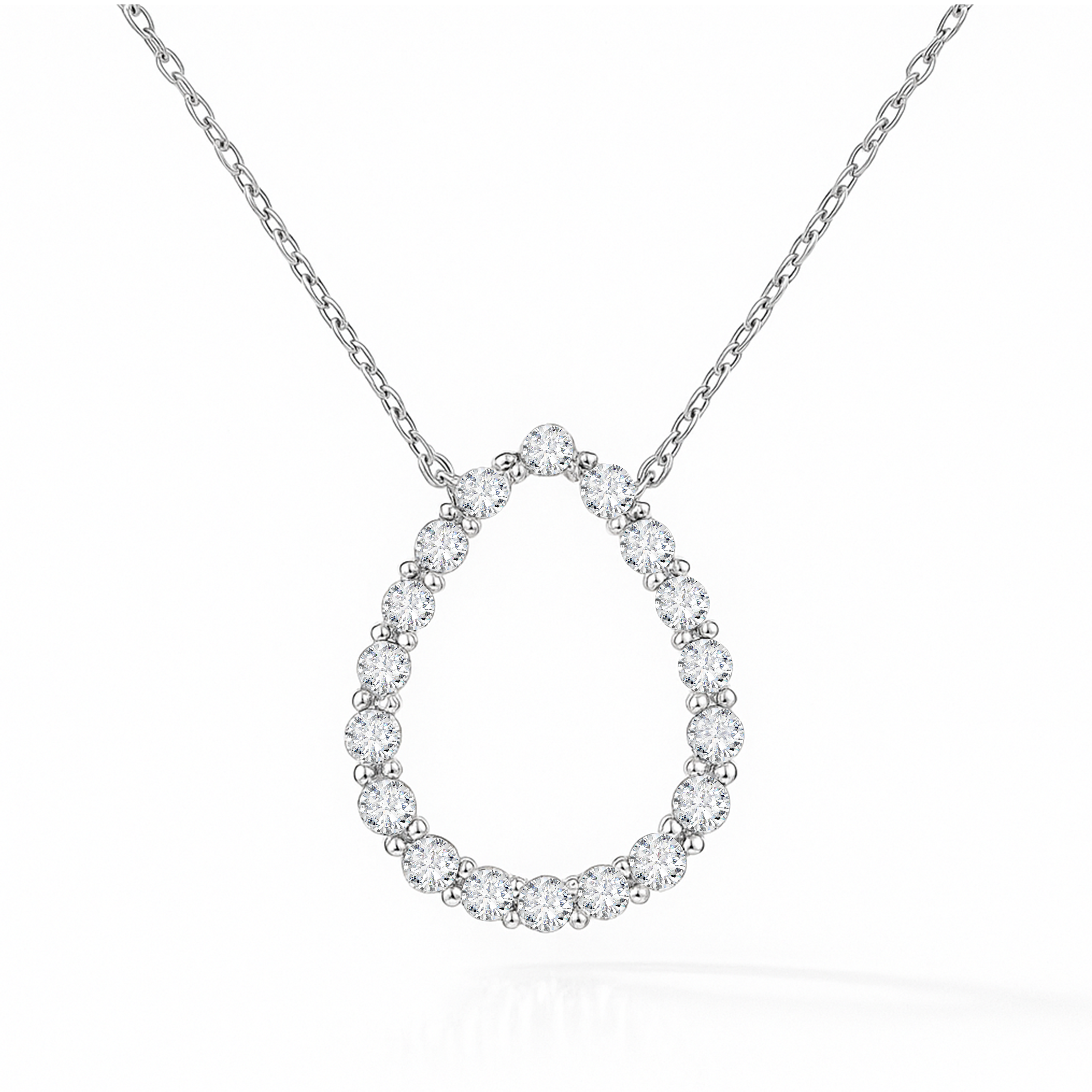 Pear Diamond Pendant Necklace Main image