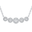 Five Halo Diamond Necklace