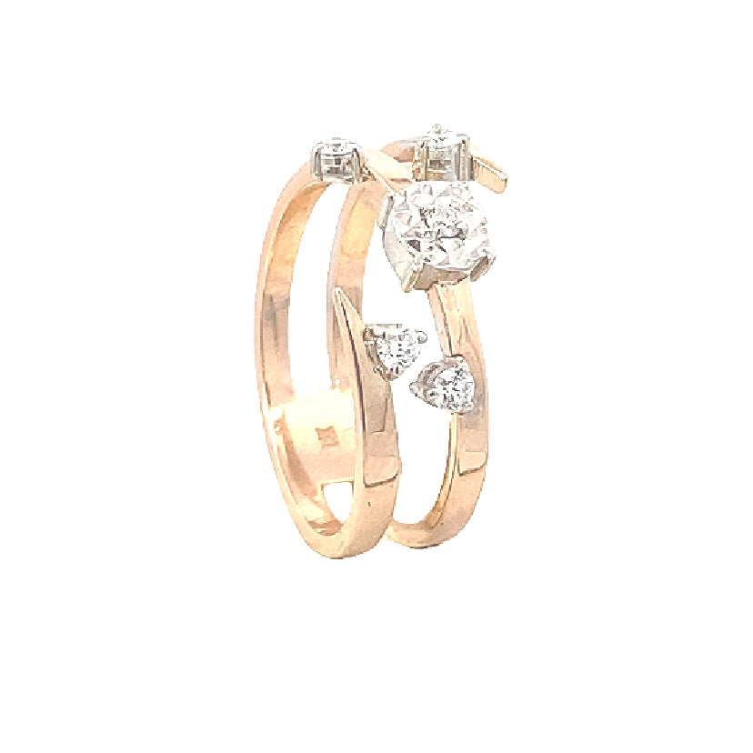 Two Tone Open Diamond Ring Main image
