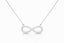 White gold infinity necklace